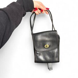 vintage Coach Scooter Bag (style #9893 or #9978 ), a classic black leather cross